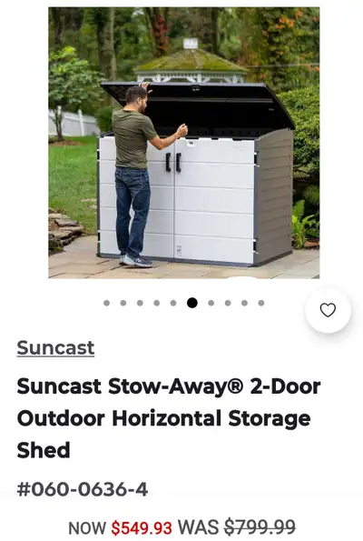 Outside storage sheds, View more