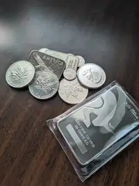 Silver bars and rounds 
