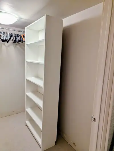 Solid White bookcase/ storage/ display shelving, View more