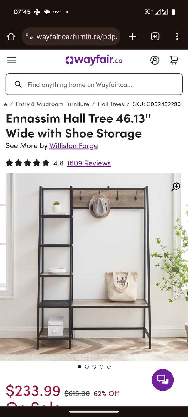 Hall Tree in Bookcases & Shelving Units in City of Toronto - Image 2
