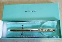 TIFFANY & CO. Sterling Silver Roman Numeral Ballpoint Pen