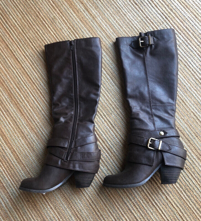 BRAND NEW SIZE 5.5 DARK BROWN HIGH BOOTS BY “FERGIE” in Women's - Shoes in Cambridge