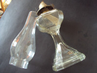 OLD GLASS OIL LAMP