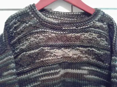 Boys handmade Camouflage sweater Size 8-10, View more