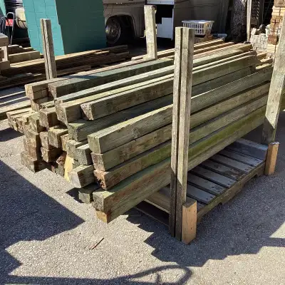 4x4 reclaimed pressure treated wood, View more