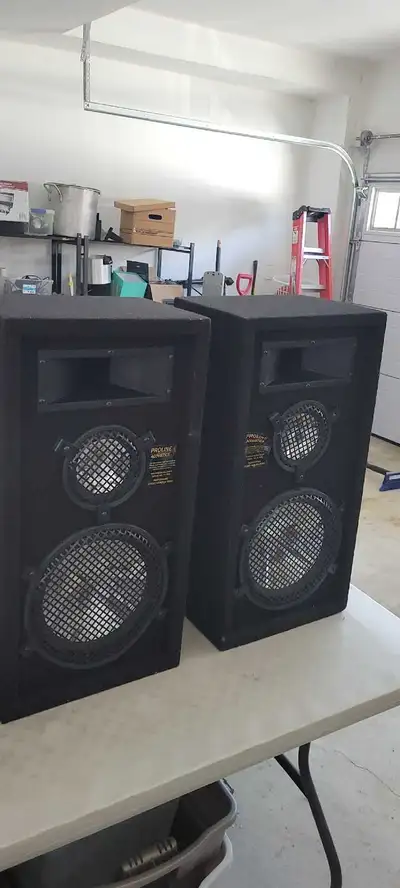 pair of proline acoustics PA 1500 speakers , View more
