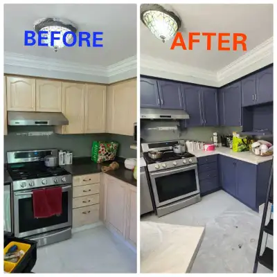 Cabinet Painting and Staircase Refinishing, Brampton,  Toronto , View more