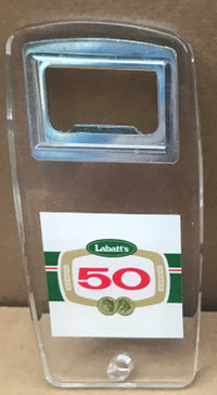 Plastic bottle opener - Labatt's 50