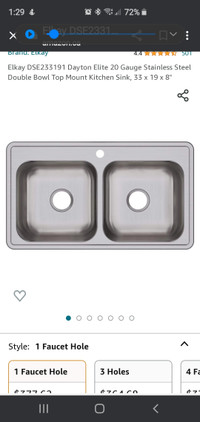 Stainless Steel Double Bowl Top Mount Kitchen Sink