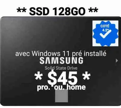 SSD DE 128GO + WINDOWS 11 PRÉ INSTALLÉ, View more