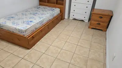 One Furnished Bedroom private bedroom for Rent 3 private bedroom unit in the basement apt for 3 girl...