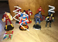 Action Figures Lot of 5 ~ Captain Marvel America Flash Superman+