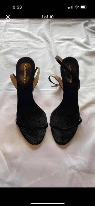 BCBG Max Azria Ankle Tie Wrap Heels, View more
