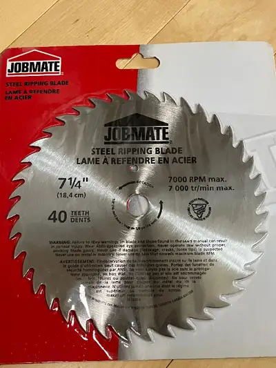 NEW Jobmate 7 1/4” Steel Ripping Circular Saw Blades 40T, View more