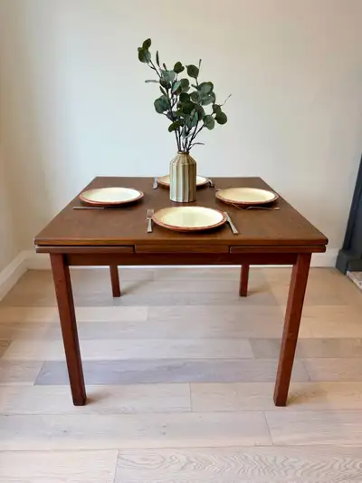 Mid Century Modern Teak Extendable Dining Table (Refinished), View more