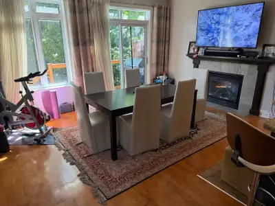 Modern Dining Table with 6 Chairs – Seats 6, View more