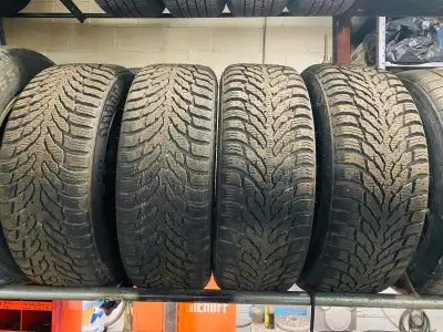 Tires are off rims, ready to be mounted on yours. Nordman North9 tires used 2 seasons, great shape....