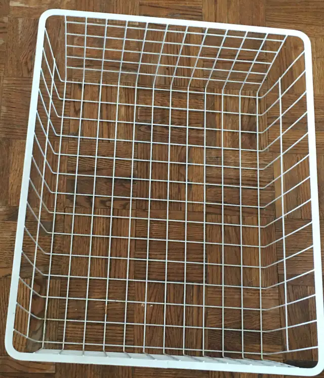 Lot of 3 Elfa White Wire Storage Basket Drawers (53x43x18 cm) in Dressers & Wardrobes in City of Toronto - Image 2