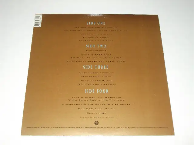 Paul Simon - Negotiations & Love Songs 1971-86 2XLP (1988)62863256992513122
