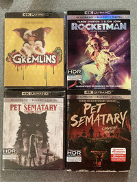 New 4K Bluray Gremlins Pet Sematary original and new Rocketman