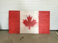 Rustic Handmade Canada Flag
