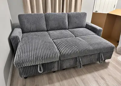 3 Seater Corduroy Sofa Bed | Now Available for Sale , View more