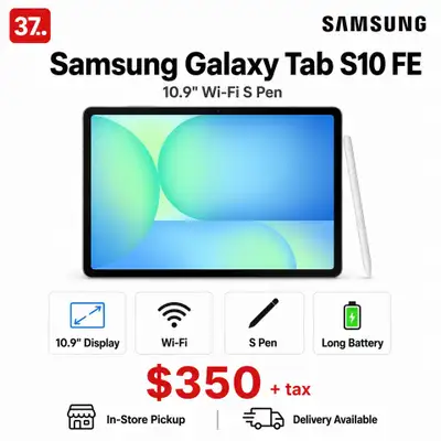 Samsung Galaxy Tab S10 FE 10.9" Wi-Fi S Pen, View more