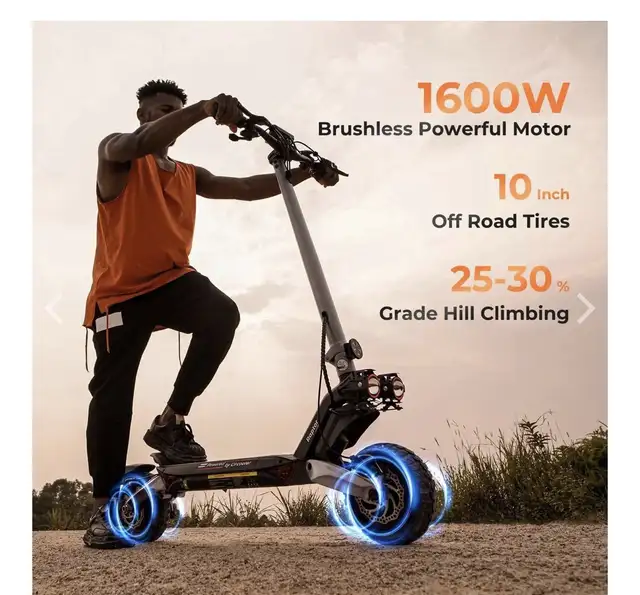 CIRCOOTER RAPTOR PRO 1600W DUAL MOTORS OFF ROAD ELECTRIC SCOOTER in eBike in Oshawa / Durham Region - Image 3