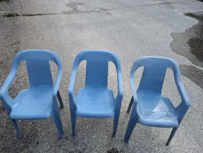 Three children's lawn chairs, View more