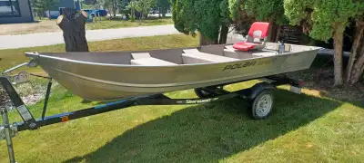 2014 14'-6" Polar Craft Aluminum Boat (1460) No dents, in very good shape Never been beached on grav...
