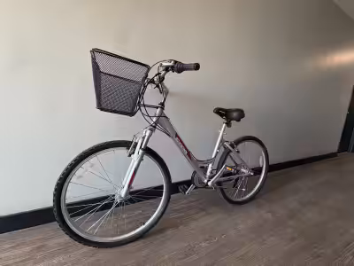 25” wheels 3-speed Basket added later, can be removed Not used in years Needs air in the tires