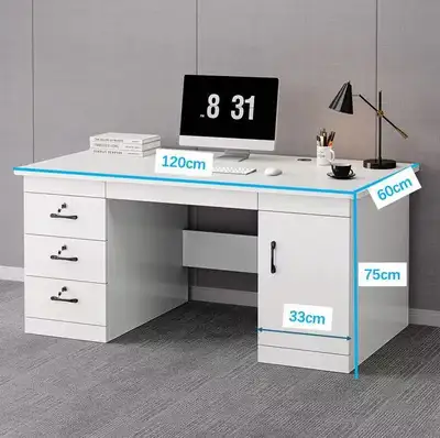 brand new office desk with drawers and locks, View more