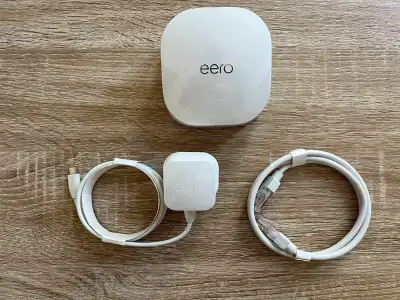 NEW Eero 6 wifi router + adapter + cable  THREE avail, View more