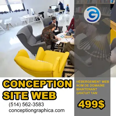 Conception de Site Web 499$, Graphiste, Website design, View more
