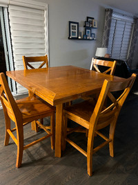 Counter height kitchen table with 8 chairs