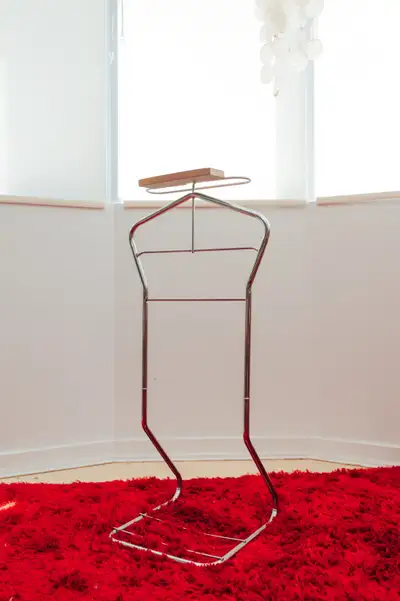 Chrome & Teak Mid-Century Valet Stand, View more