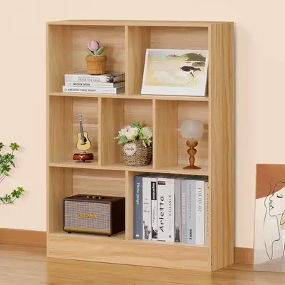 LEYAOYAO 7 Cube Bookshelf with Base,3 Tier Mid-Century Modern Bo, View more