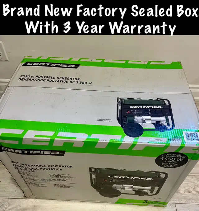 BRAND NEW SEALED CERTIFIED 4450 PORTABLE GAS GENERATOR +WARANTY63749433992835120