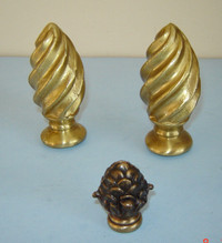 Three Lovely Vintage Lamp Finials/Lamp Toppers