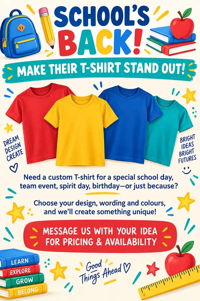 ✏️ School’s Back—Make Your T-Shirt Stand Out! 