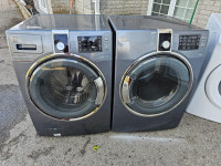 GREY FRONT LAOD WASHER GAS DRYER STACKABLE !! Can deliver