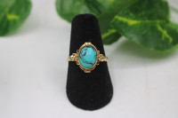 10kt. Yellow Gold Ring w/ Turquoise Stone[2.00g](#4879)