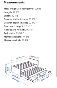 Ikea Skälat pull-out twin bed with storage