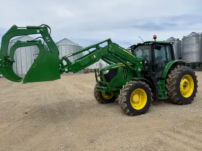 2023 John Deere 6155M 360 hours New 660R loader Grapple 520/70/38 rear tires 420/70/28 front tires 3...