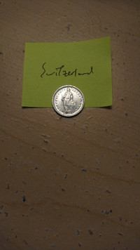 OBO Switzerland ½ Franc Helvetia standing; copper-nickel