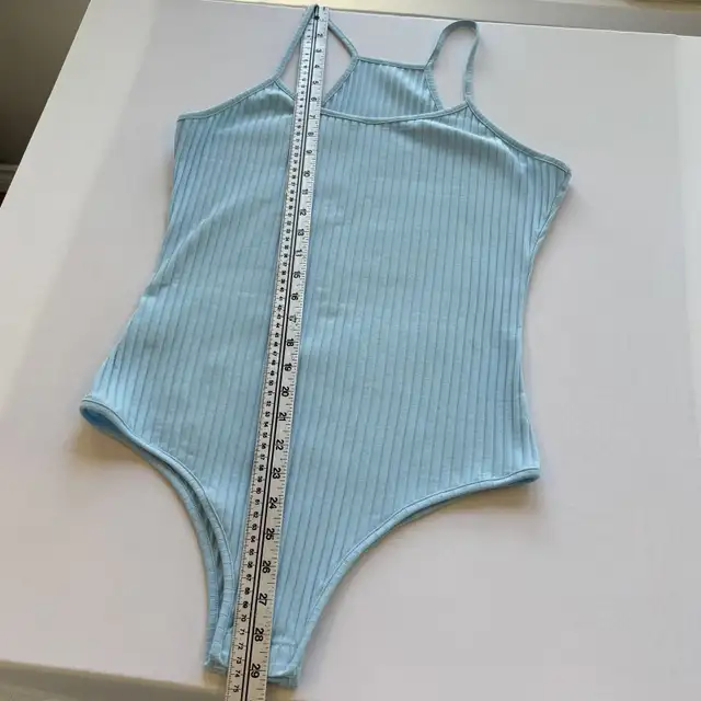 Zaful Light Blue Ribbed Racerback Cami Bodysuit Womens Size XL in Women's - Tops & Outerwear in Winnipeg - Image 10