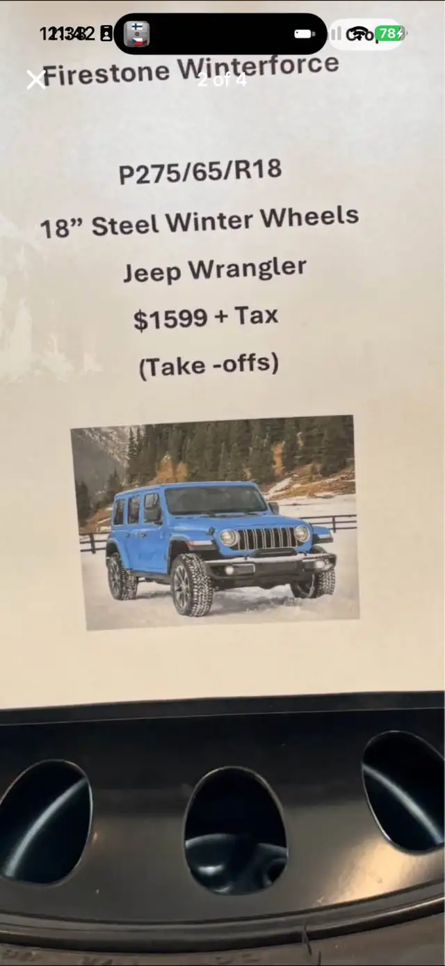 Jeep Wrangler Snow Tires( New) in Tires & Rims in Cambridge - Image 5