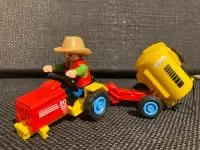 Vinatge Playmobil 3066 Child with tractor and barrel