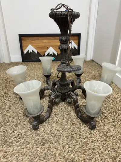 *USED* - 6 Light Dimmable Antique Chandelier, View more