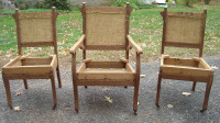 ANTIQUE PARLOUR CHAIR SET-f